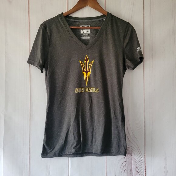 Adidas Arizona Sun Devils Ultimate Tee, Women’s M, Heather Grey, T-shirt, NWOT - Picture 1 of 8